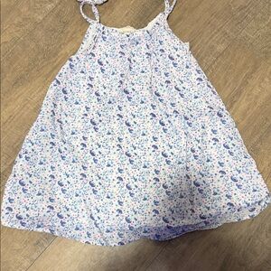 btween Floral Kids Dress in Blue and Pink